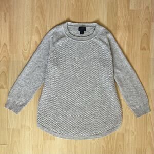 J.CREW 100% Italian Cashmere Crew Neck 3/4 Sleeve Sweater Women Size XS